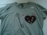 Key "To My" Heart Hand Crafted Ladies T-Shirt plus Necklace Set - FayZen's Kreations