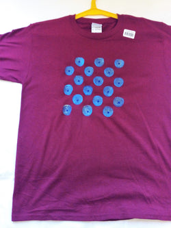 Turquoise Glitter Hand-Painted Polka Dots Youth T-Shirt - FayZen's Kreations