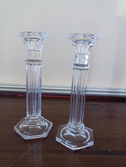 Formal Tall Crystal Fluted Candle Holders - FayZen's Kreations