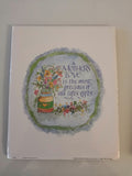 "A Mother's Love" Picture With Navy Blue Plastic Frame - FayZen's Kreations