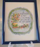 "A Mother's Love" Picture With Navy Blue Plastic Frame - FayZen's Kreations